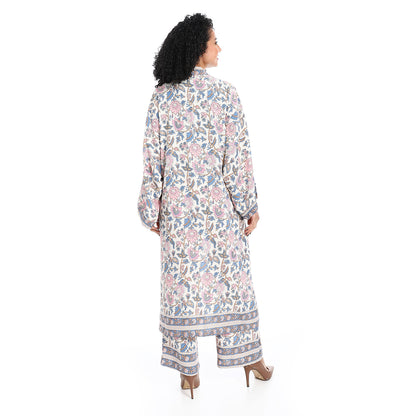 Floral kimono suit