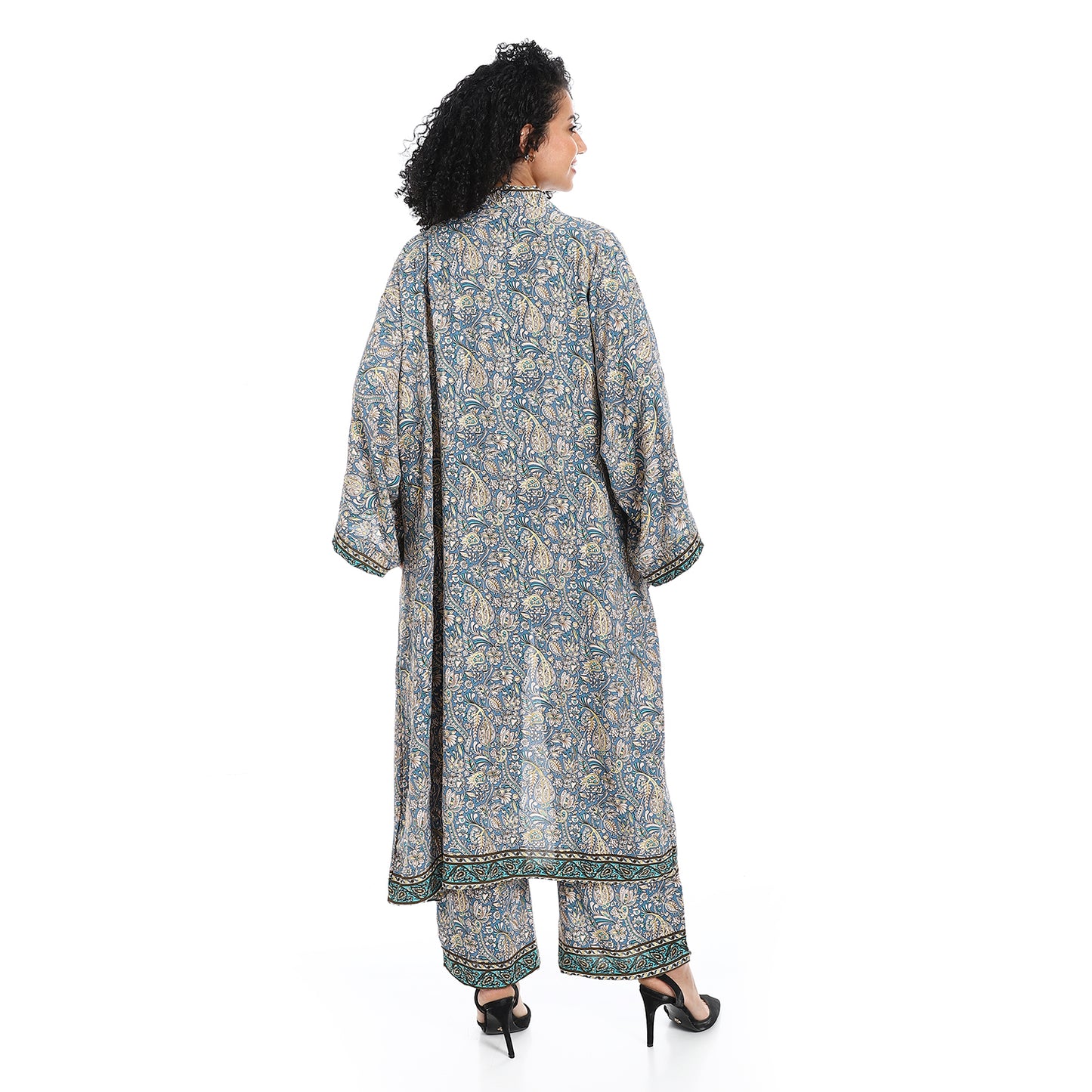 Floral kimono suit