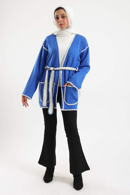 كارديجان محبوك برباط ذاتي