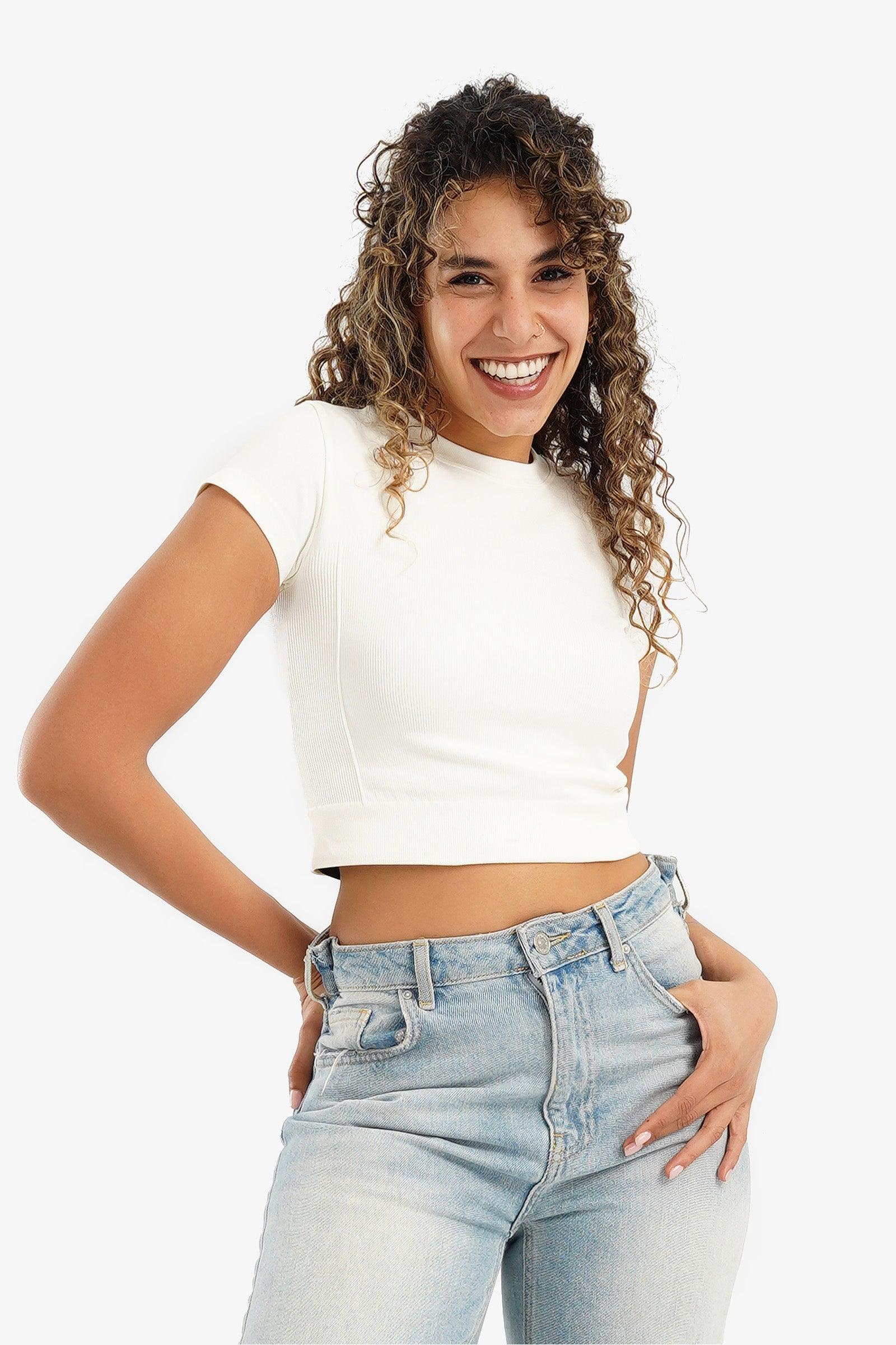 Short Sleeves Cropped Top - Carina - ??Ã¢â‚¬â„¢????????ÃƒÂ±??Ã¯Â¿Â½ÃƒÂ¿??Ã†â€™?ÃƒÂ¿????