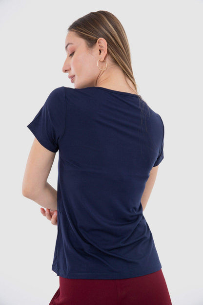 بلوزة فيسكوز بأكمام قصيرة