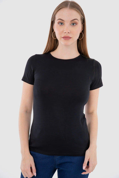 بلوزة فيسكوز بأكمام قصيرة