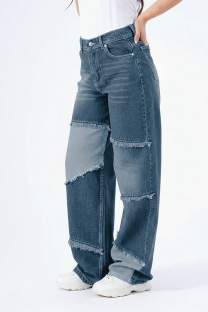 Faded Blue Remix Baggy Denim