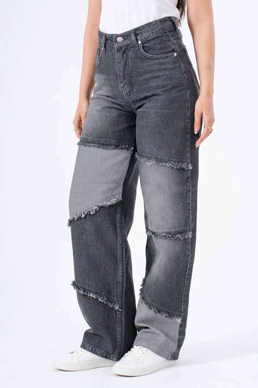 Dark Gray Pixie Baggy Denim
