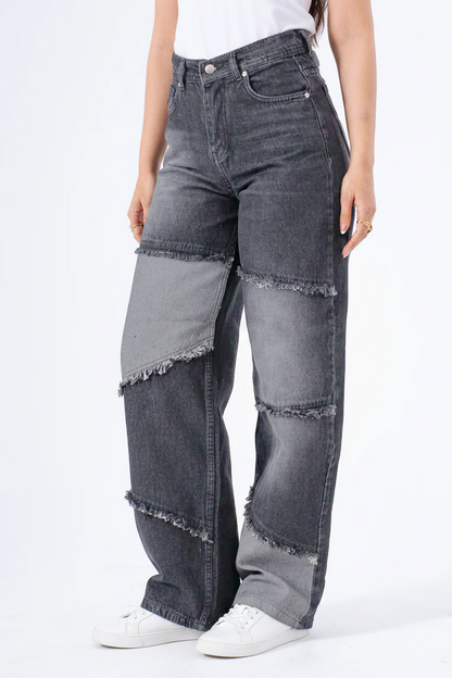 Dark Gray Pixie Baggy Denim