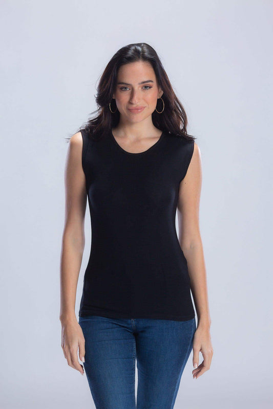 Carina Sleeveless Crew Neck Top