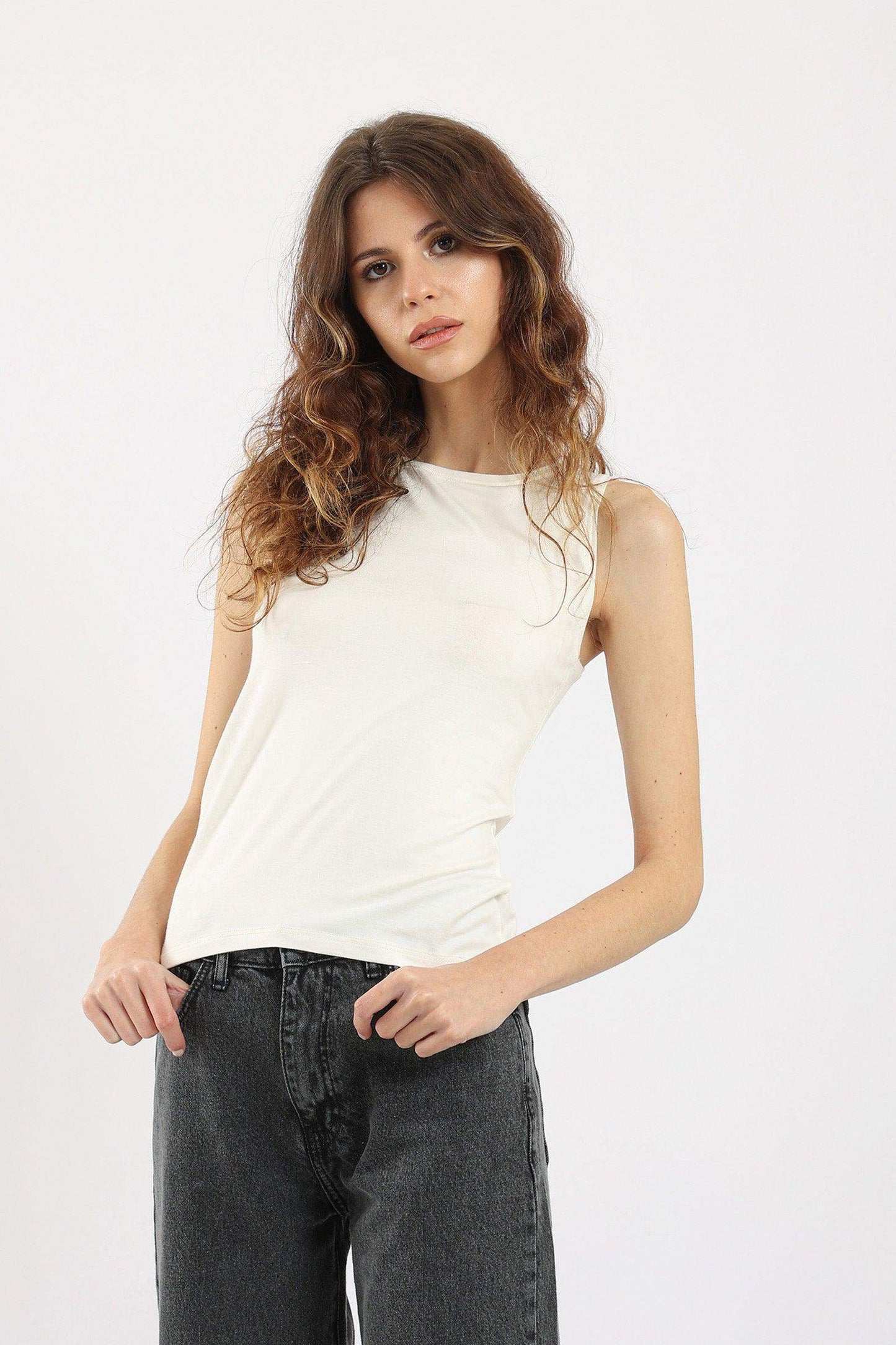 Sleeveless Crew Neck Top - Carina - ??Ã¢â‚¬â„¢????????ÃƒÂ±??Ã¯Â¿Â½ÃƒÂ¿??Ã†â€™?ÃƒÂ¿????
