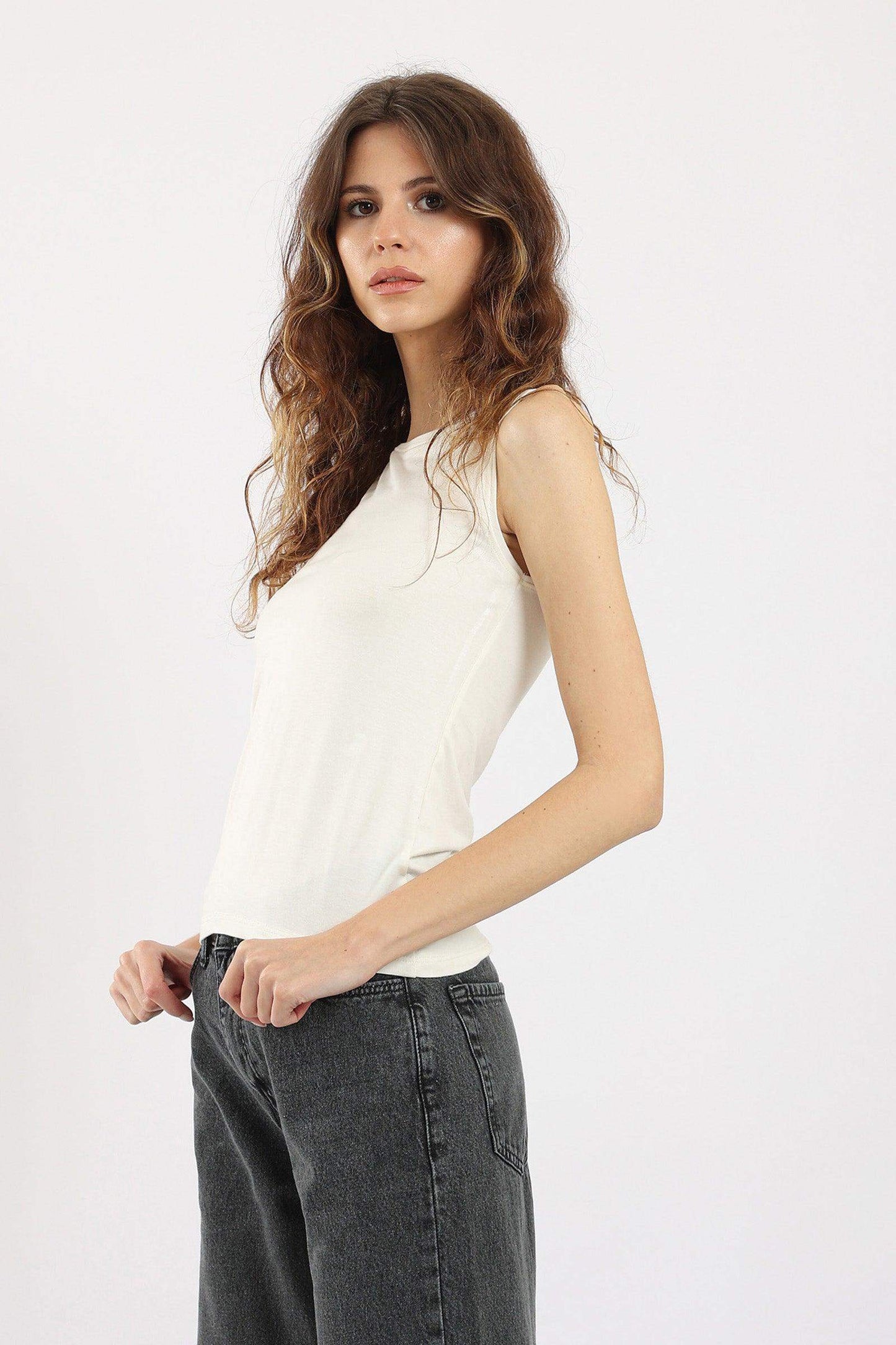Sleeveless Crew Neck Top - Carina - ??Ã¢â‚¬â„¢????????ÃƒÂ±??Ã¯Â¿Â½ÃƒÂ¿??Ã†â€™?ÃƒÂ¿????