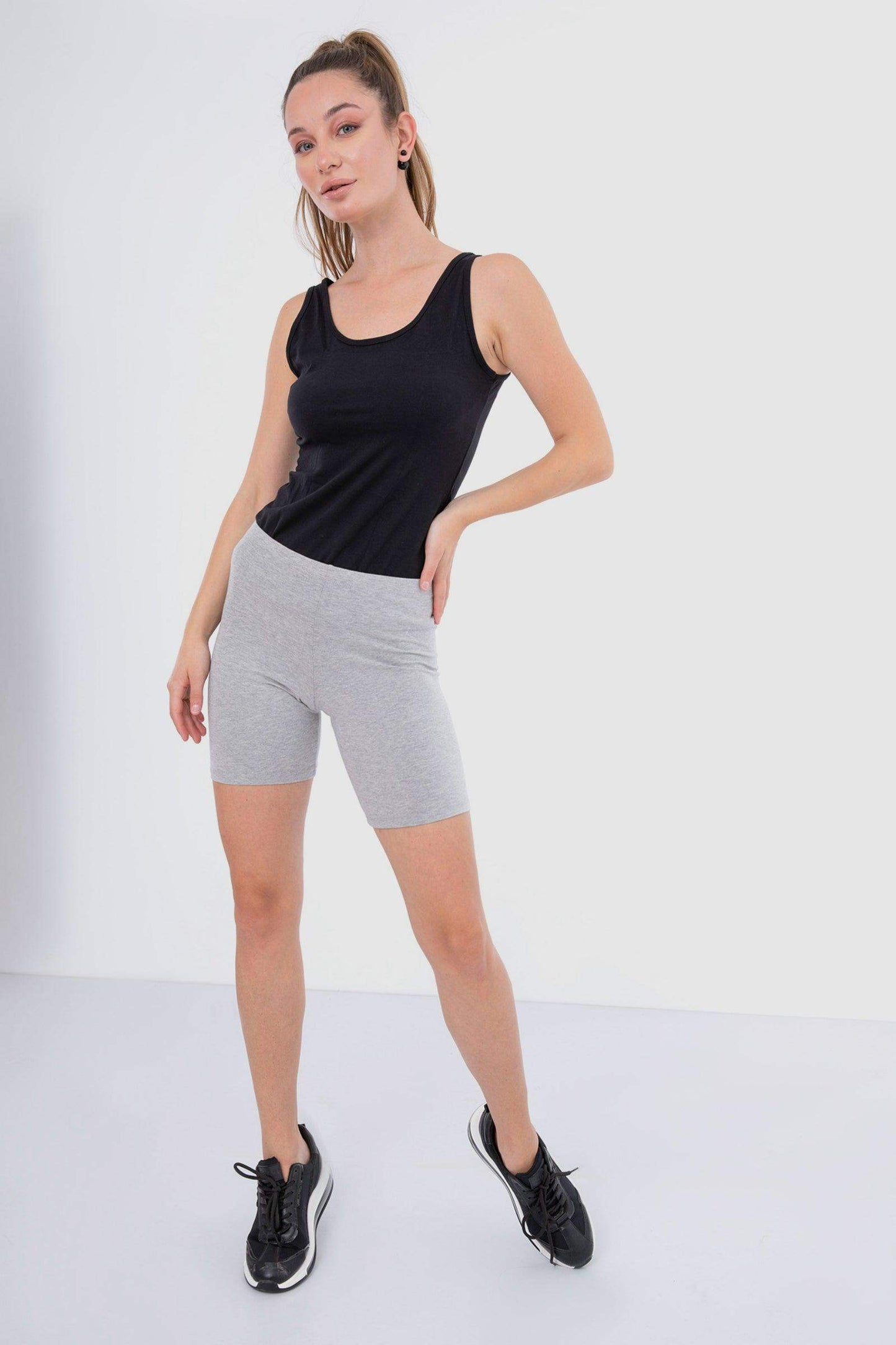 Carina Slim Fit Cotton Leggings Short