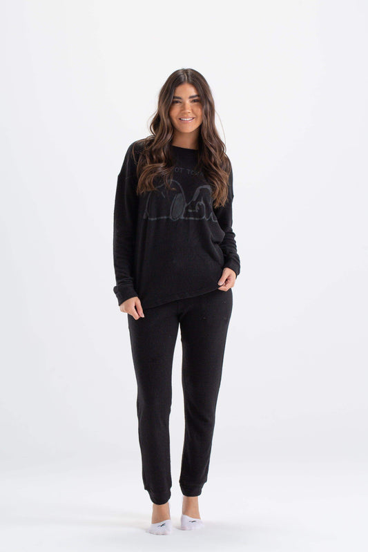 طقم بيجامة سنوبي سادة