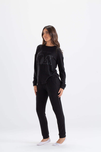 طقم بيجامة سنوبي سادة