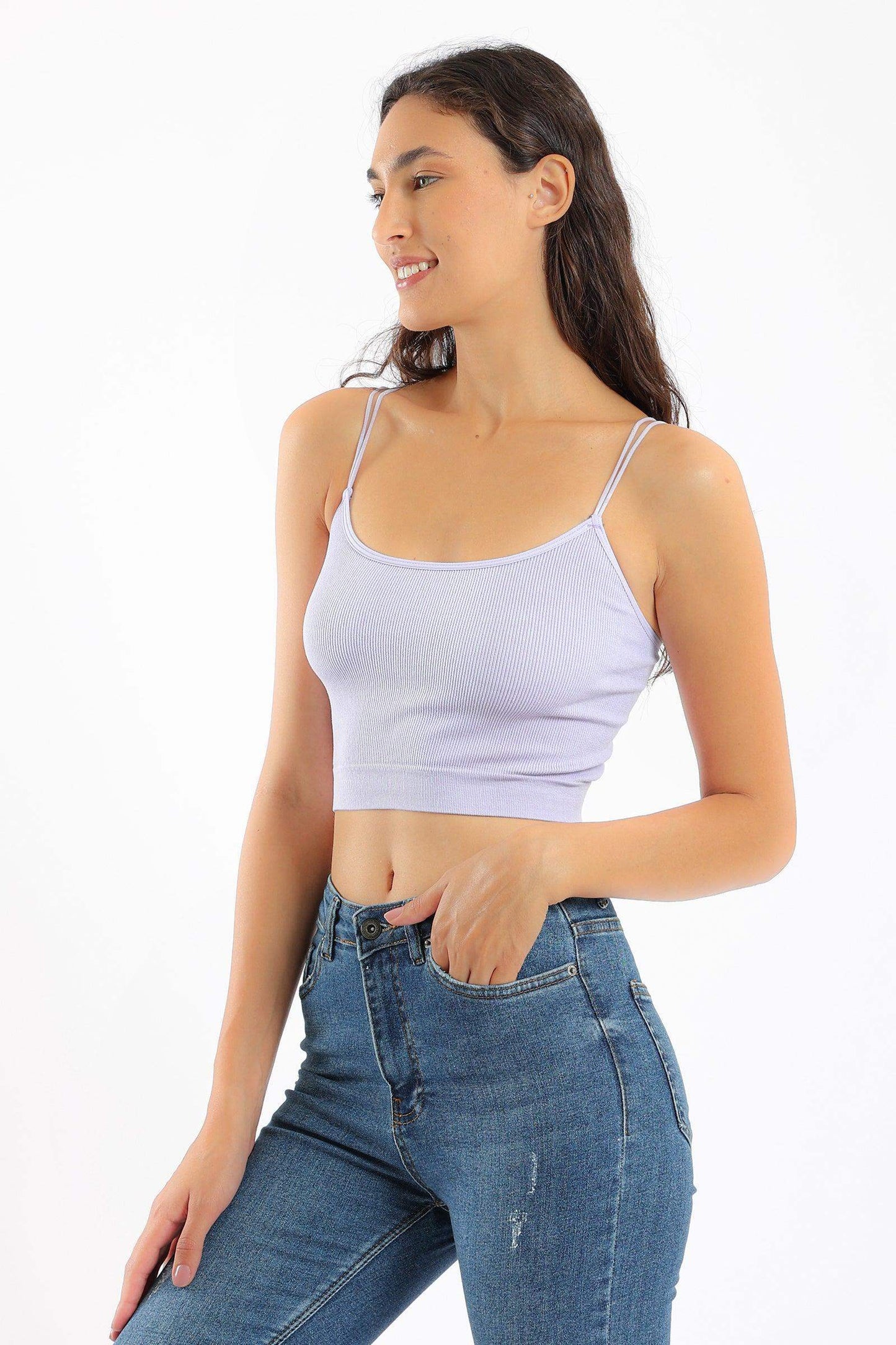 Carina Spaghetti Straps Cropped Top