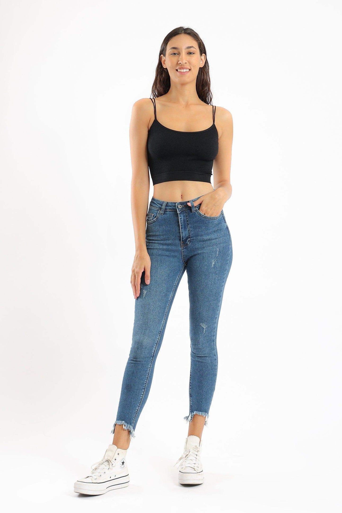 Carina Spaghetti Straps Cropped Top