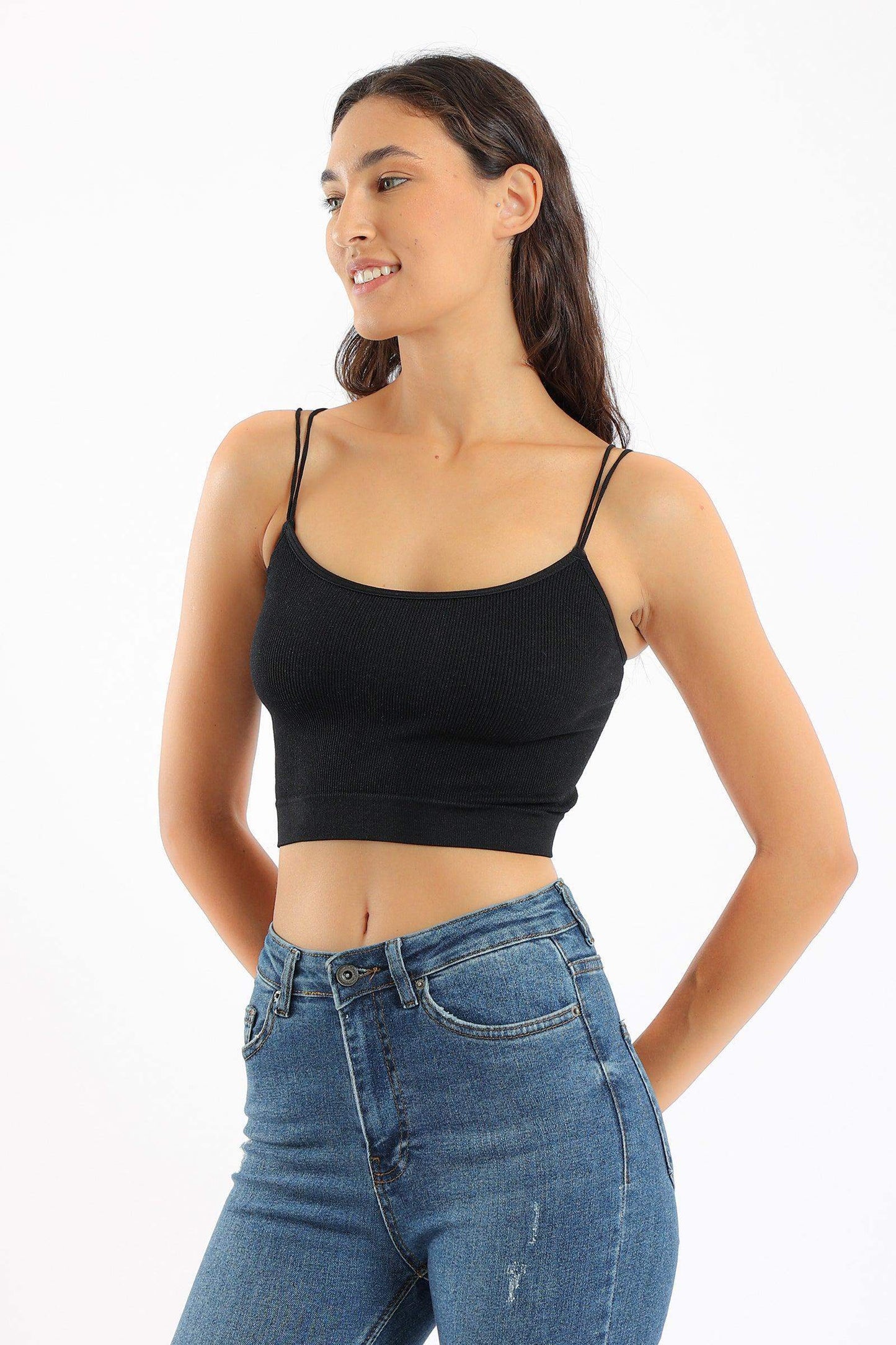 Carina Spaghetti Straps Cropped Top