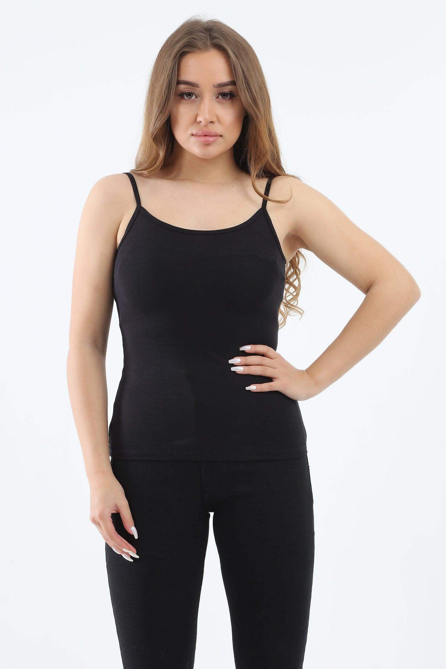 Carina Spaghetti Straps Plain Tank Top