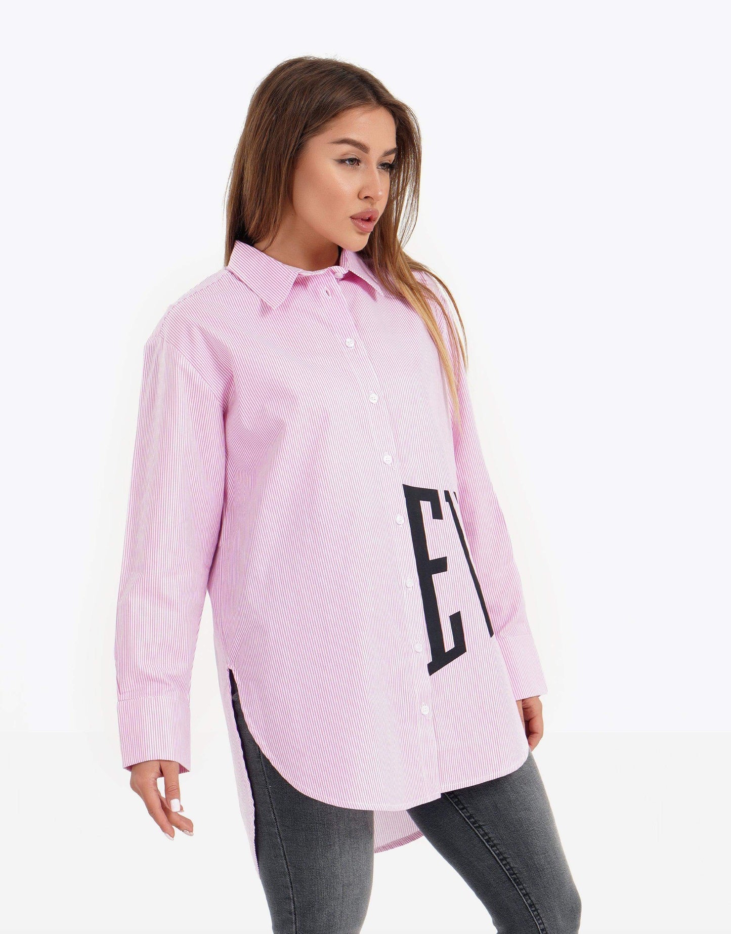 Striped Asymmetric Shirt