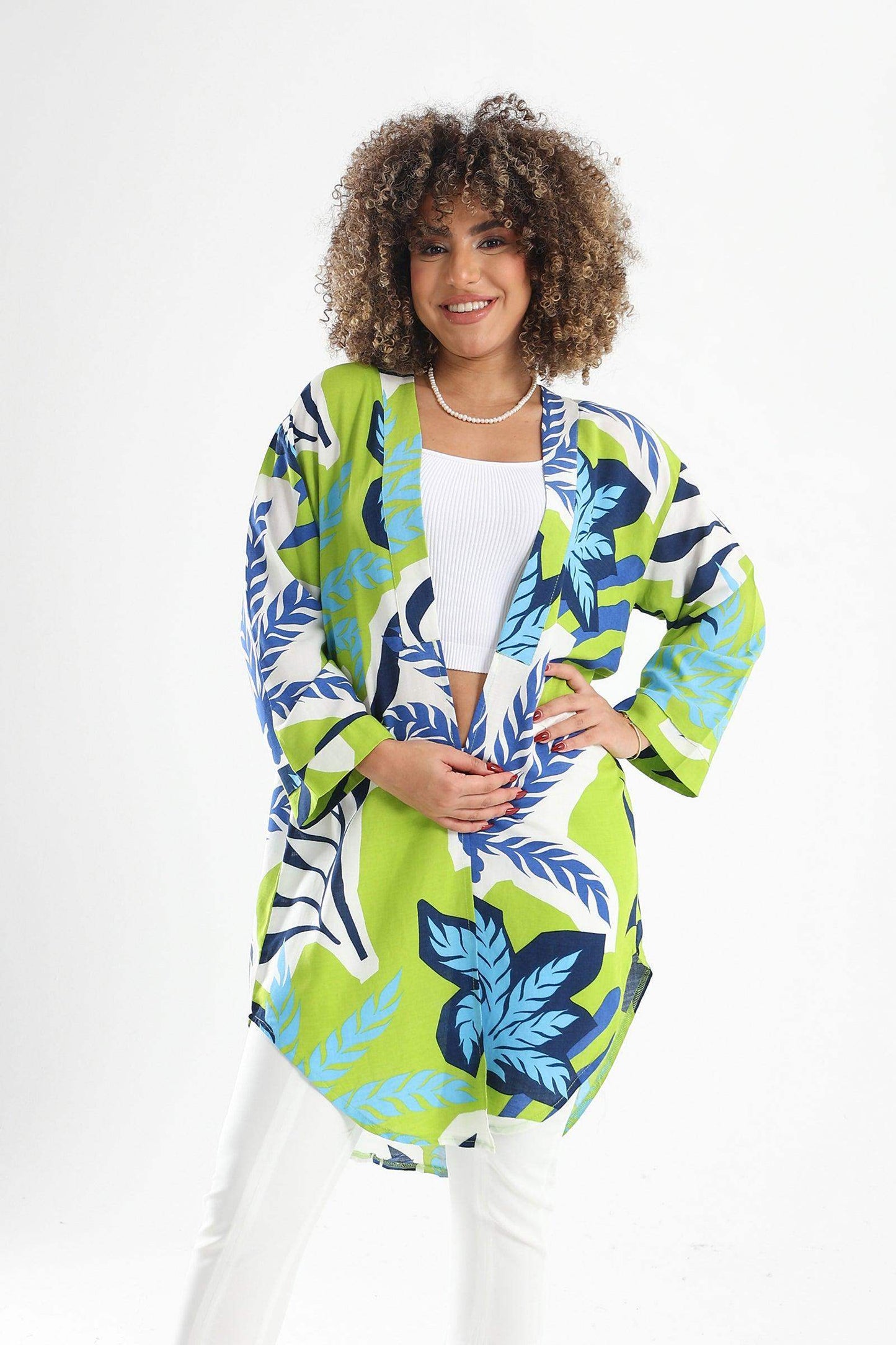 كيمونو صيفي مورق