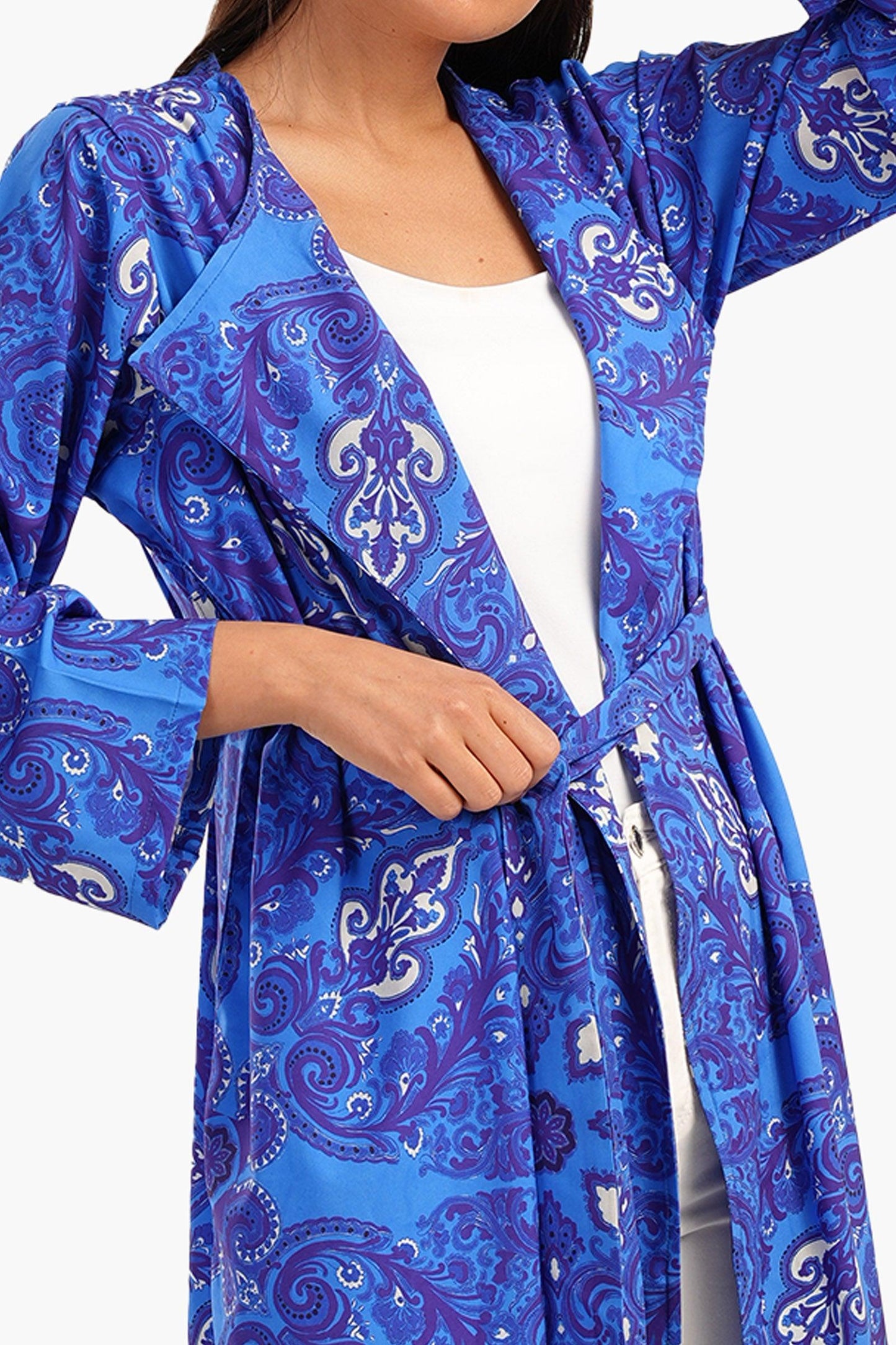 Blue Summer Printed Cardigan