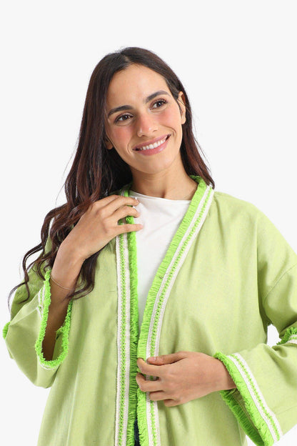 Tassels Hem Open Front Kimono - Carina - ??Ã¢â‚¬â„¢????????ÃƒÂ±??Ã¯Â¿Â½ÃƒÂ¿??Ã†â€™?ÃƒÂ¿????