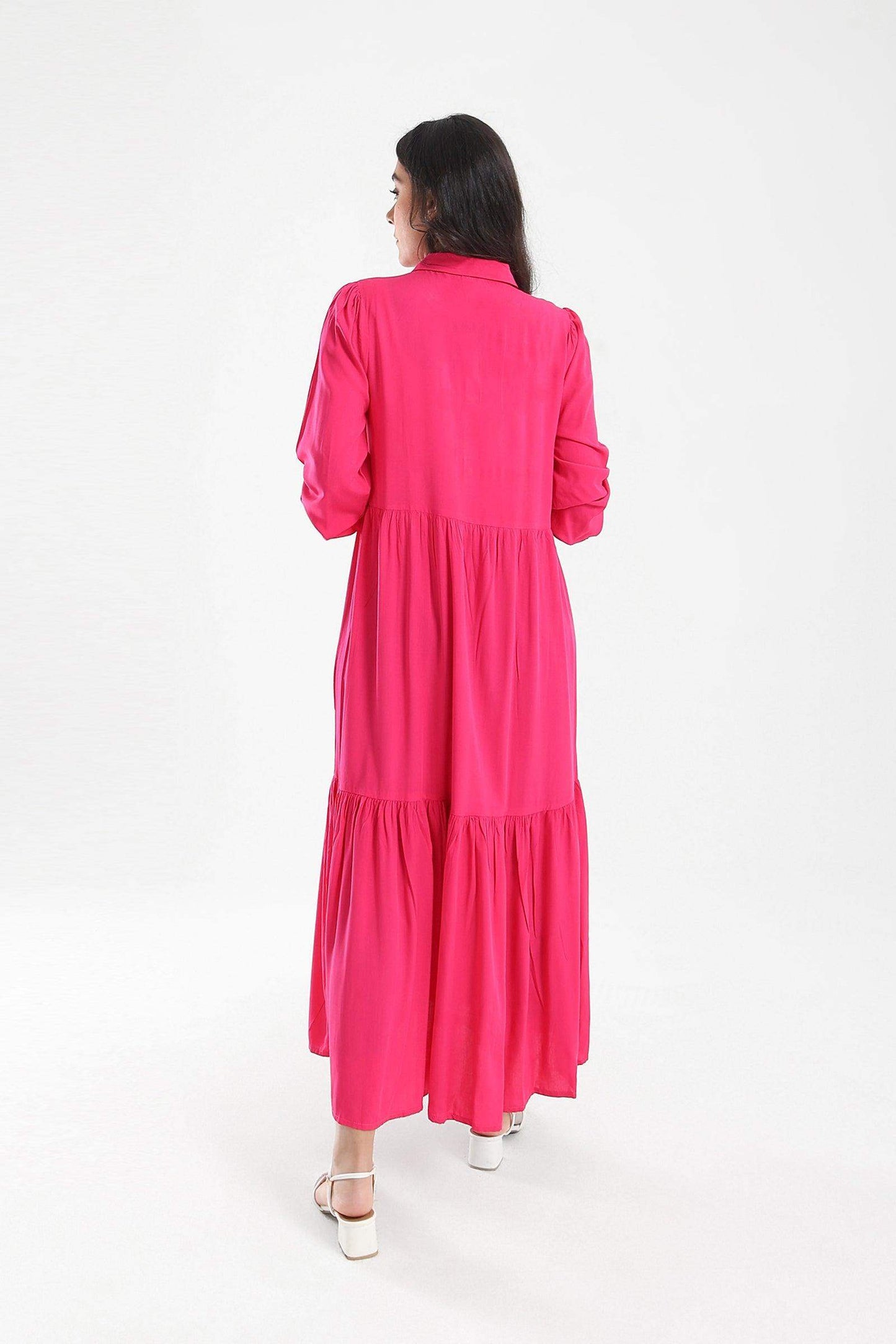 Tiered Maxi Shirt Dress - Carina - ??√É¬¢√¢‚Äö¬¨√¢‚Äû¬¢????????√É∆í√Ç¬±??√É¬Ø√Ç¬ø√Ç¬Ω√É∆í√Ç¬ø??√É‚Ä†√¢‚Ç¨‚Ñ¢?√É∆í√Ç¬ø????