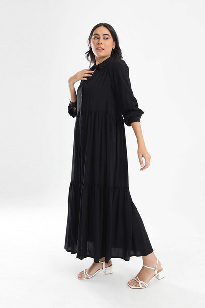 Tiered Maxi Shirt Dress - Carina - ??√É¬¢√¢‚Äö¬¨√¢‚Äû¬¢????????√É∆í√Ç¬±??√É¬Ø√Ç¬ø√Ç¬Ω√É∆í√Ç¬ø??√É‚Ä†√¢‚Ç¨‚Ñ¢?√É∆í√Ç¬ø????