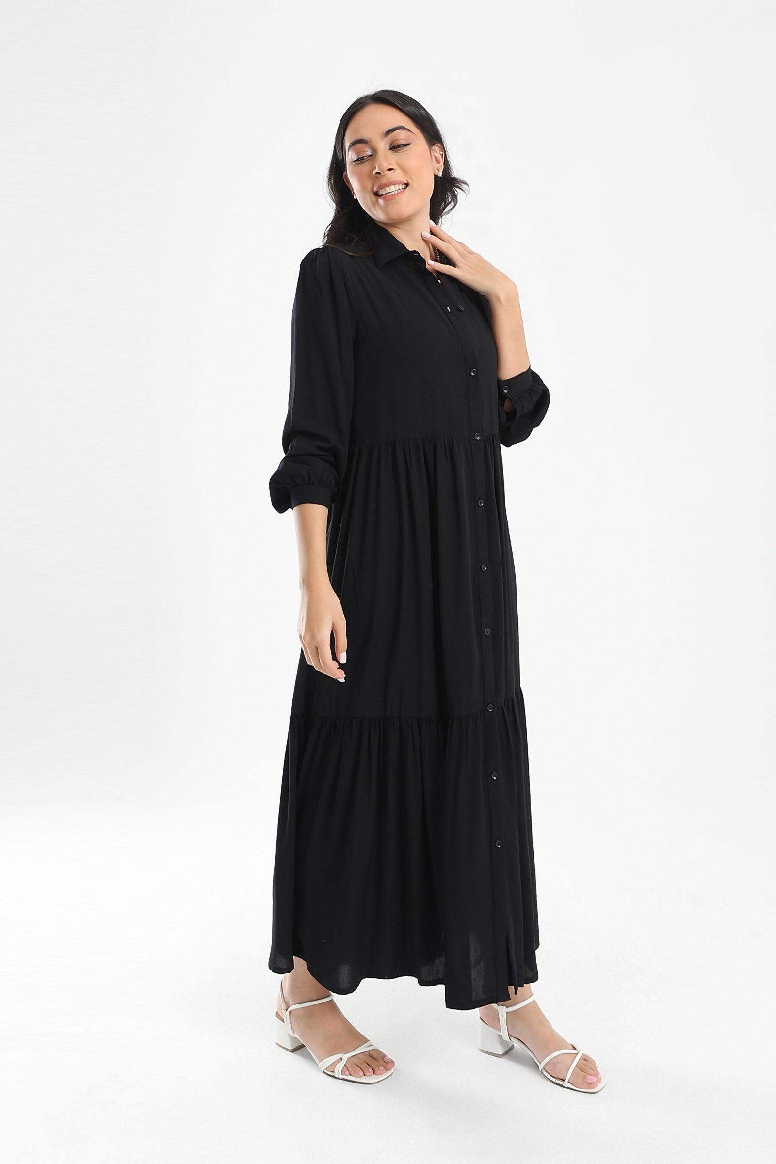 Tiered Maxi Shirt Dress - Carina - ??√É¬¢√¢‚Äö¬¨√¢‚Äû¬¢????????√É∆í√Ç¬±??√É¬Ø√Ç¬ø√Ç¬Ω√É∆í√Ç¬ø??√É‚Ä†√¢‚Ç¨‚Ñ¢?√É∆í√Ç¬ø????