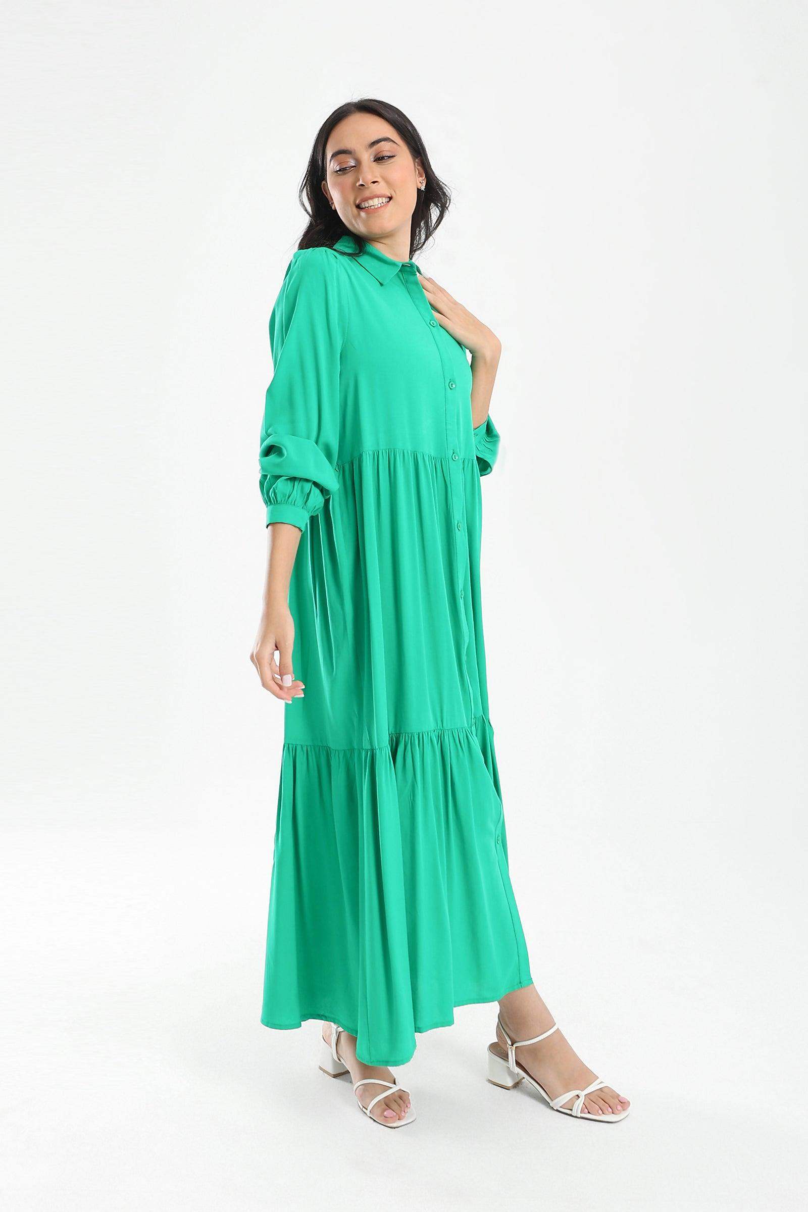 Tiered Maxi Shirt Dress - Carina - ??√É¬¢√¢‚Äö¬¨√¢‚Äû¬¢????????√É∆í√Ç¬±??√É¬Ø√Ç¬ø√Ç¬Ω√É∆í√Ç¬ø??√É‚Ä†√¢‚Ç¨‚Ñ¢?√É∆í√Ç¬ø????