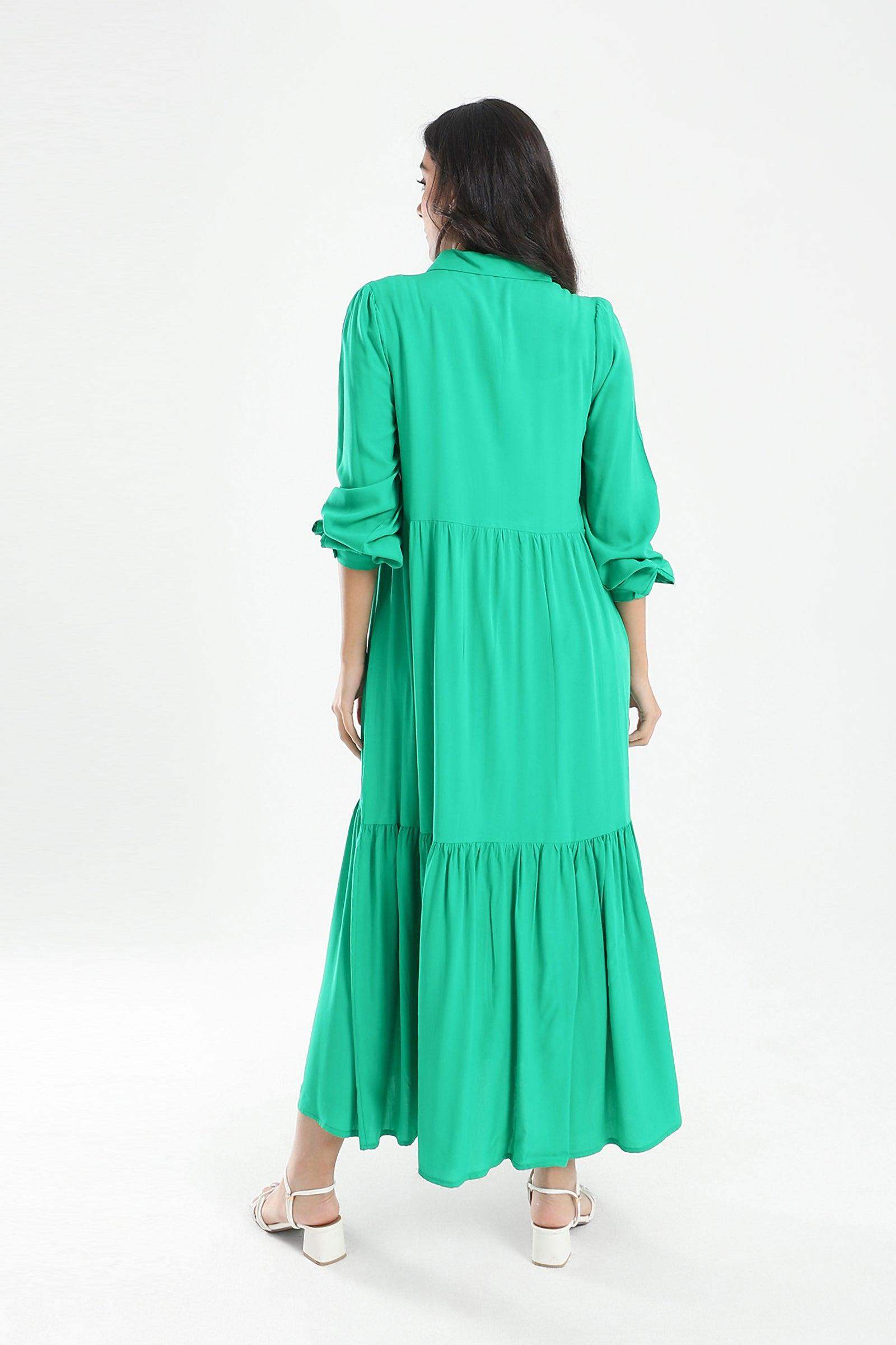 Tiered Maxi Shirt Dress - Carina - ??√É¬¢√¢‚Äö¬¨√¢‚Äû¬¢????????√É∆í√Ç¬±??√É¬Ø√Ç¬ø√Ç¬Ω√É∆í√Ç¬ø??√É‚Ä†√¢‚Ç¨‚Ñ¢?√É∆í√Ç¬ø????
