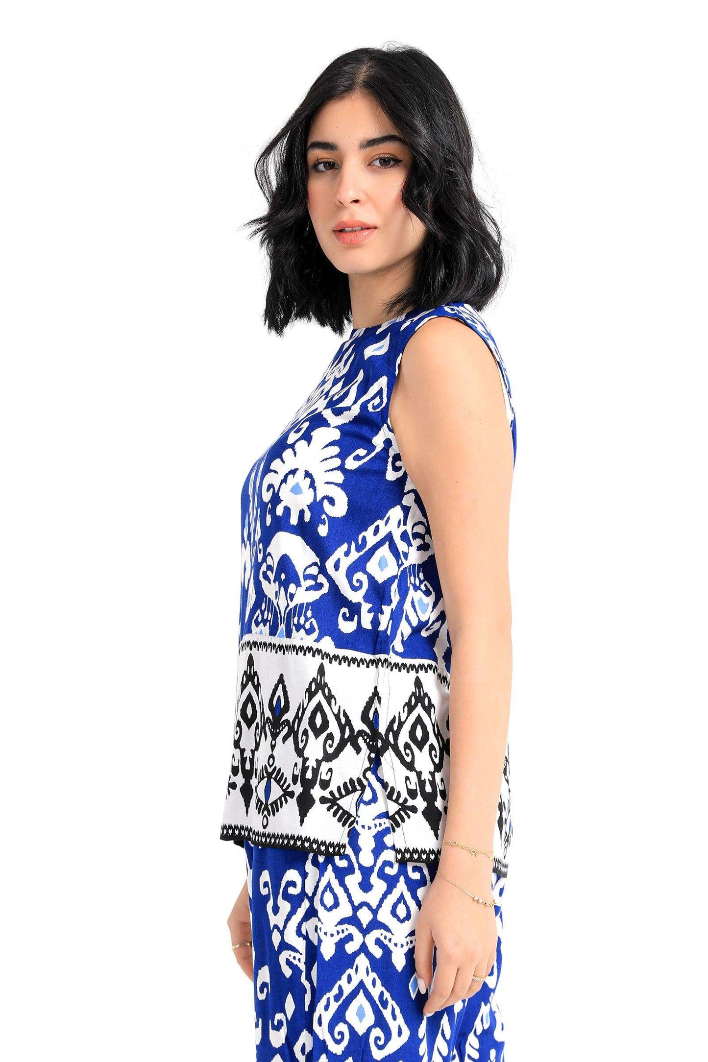 Tribe Pattern Sleeveless Blouse - Carina - ??√É¬¢√¢‚Äö¬¨√¢‚Äû¬¢????????√É∆í√Ç¬±??√É¬Ø√Ç¬ø√Ç¬Ω√É∆í√Ç¬ø??√É‚Ä†√¢‚Ç¨‚Ñ¢?√É∆í√Ç¬ø????
