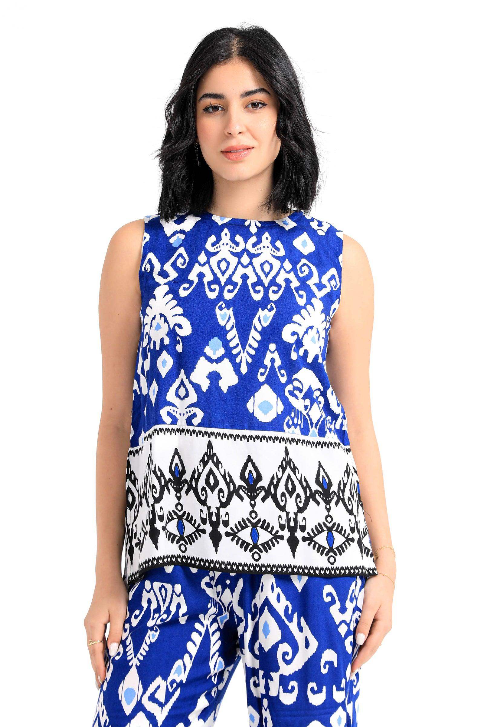 Tribe Pattern Sleeveless Blouse - Carina - ??√É¬¢√¢‚Äö¬¨√¢‚Äû¬¢????????√É∆í√Ç¬±??√É¬Ø√Ç¬ø√Ç¬Ω√É∆í√Ç¬ø??√É‚Ä†√¢‚Ç¨‚Ñ¢?√É∆í√Ç¬ø????