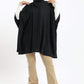 Carina Turtle Neck Ribbed Poncho