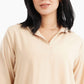 V-Neck Collared Blouse