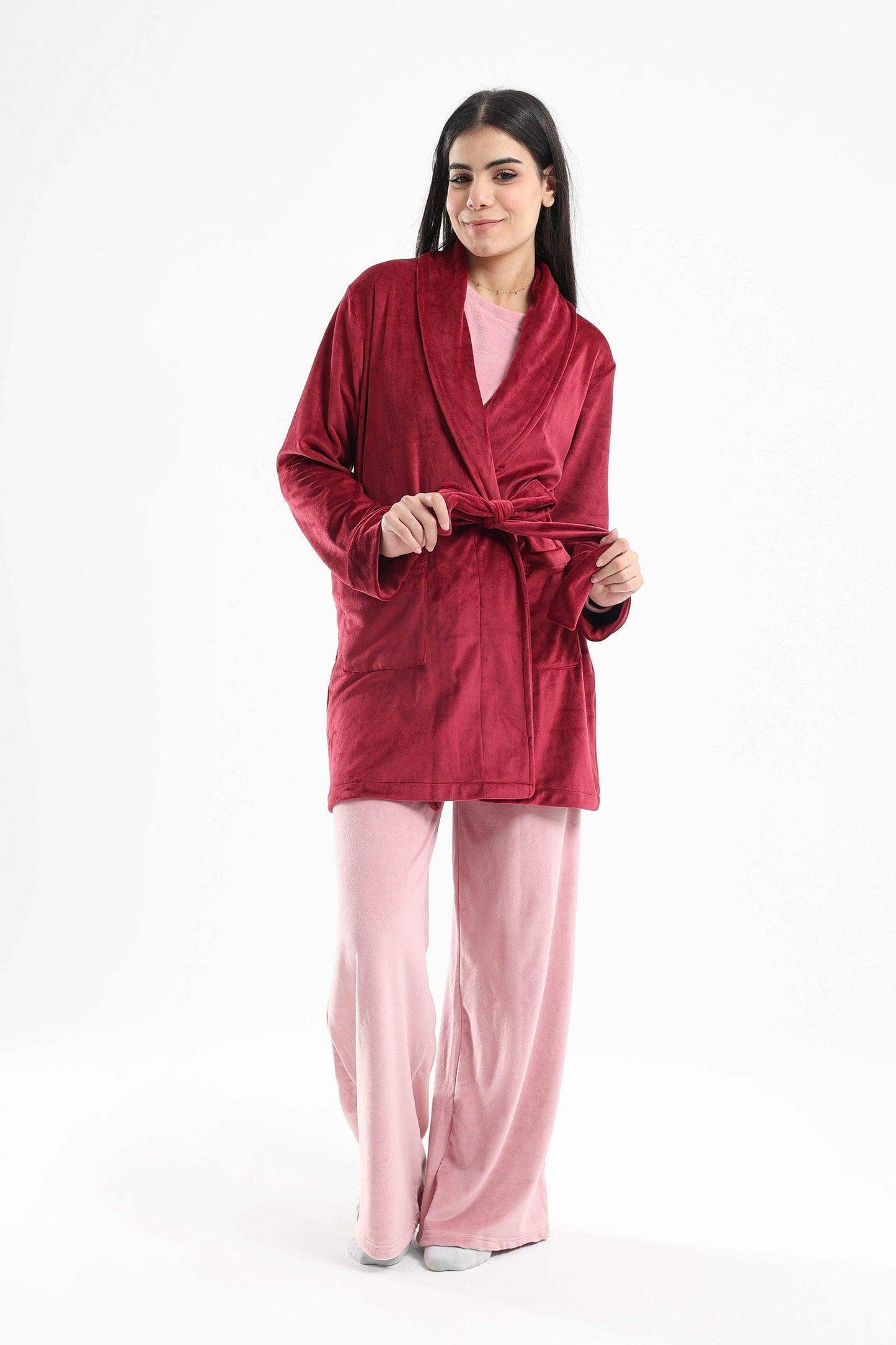 Carina Velvet Long Sleeves Robe