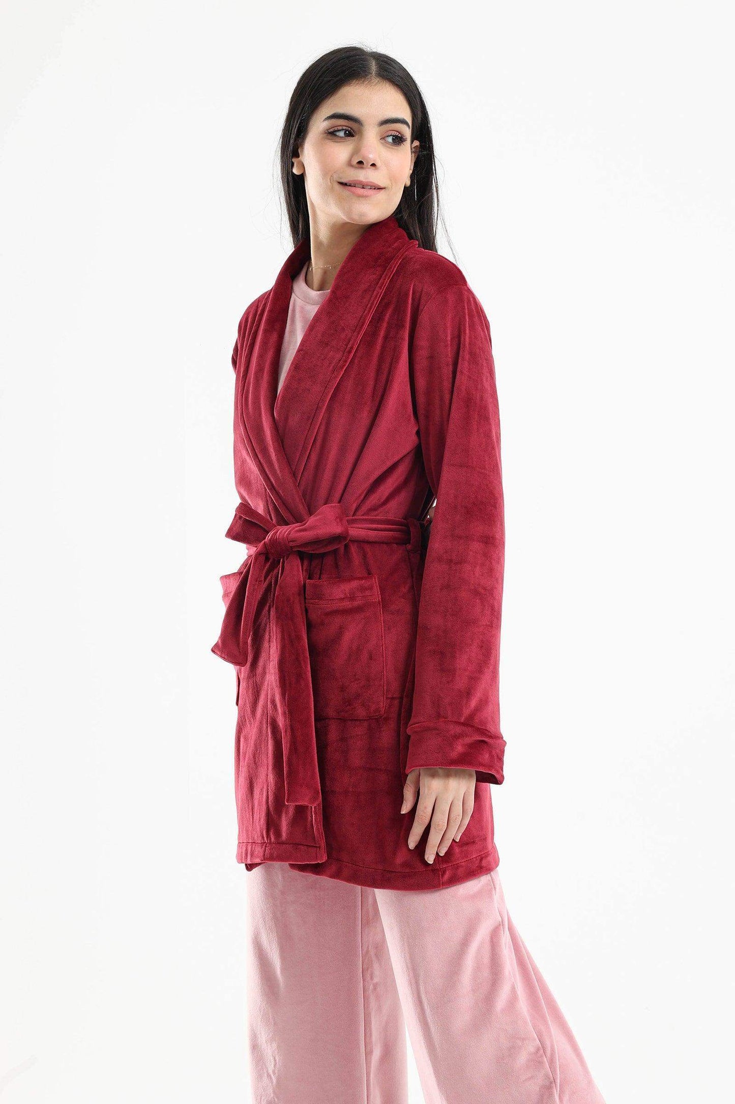 Carina Velvet Long Sleeves Robe