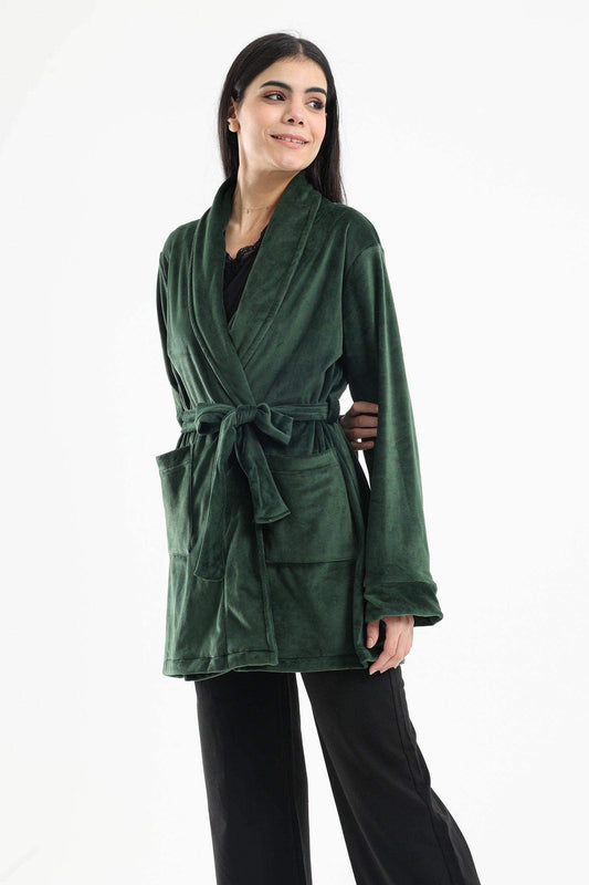 Carina Velvet Long Sleeves Robe