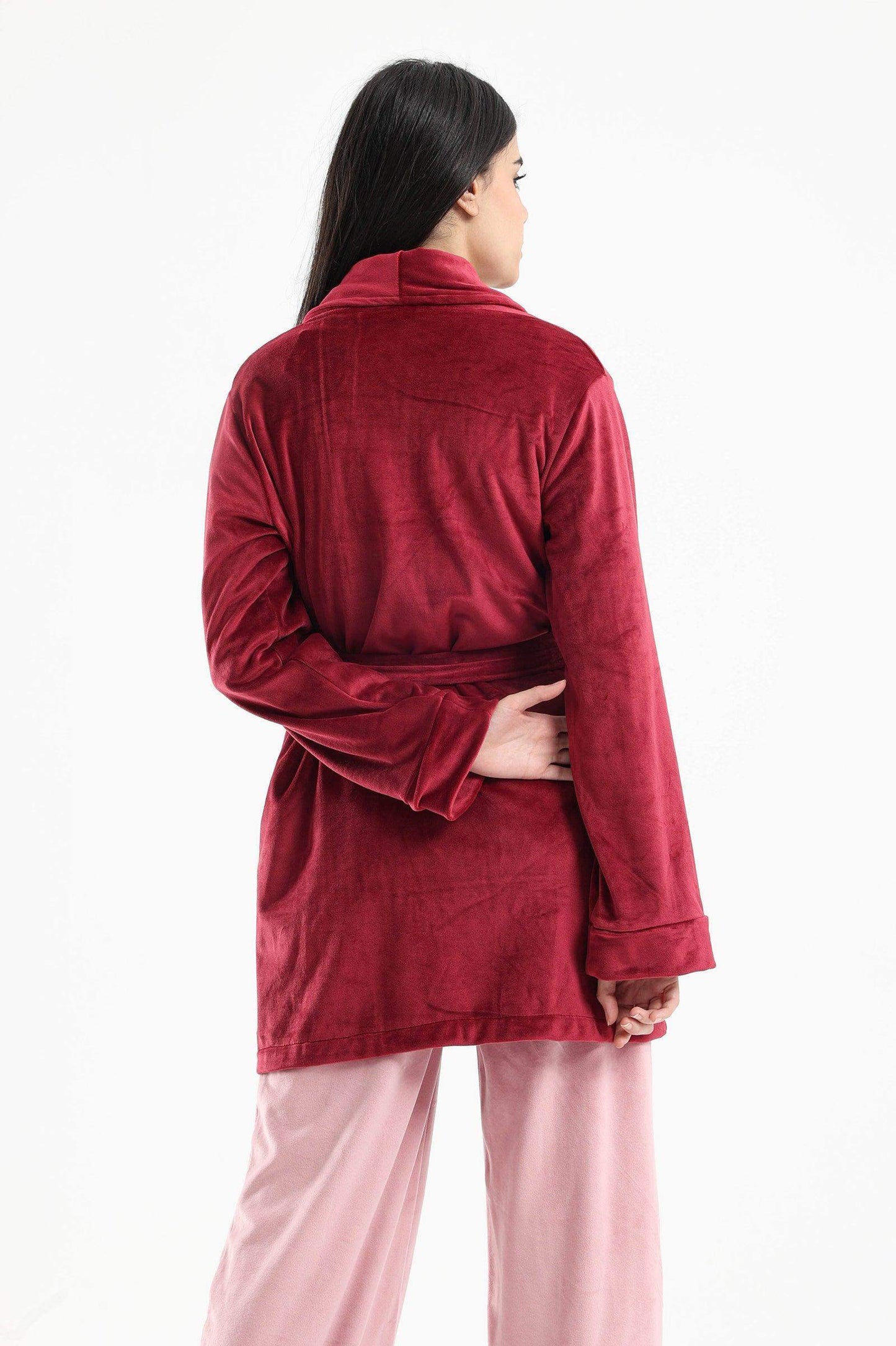 Carina Velvet Long Sleeves Robe