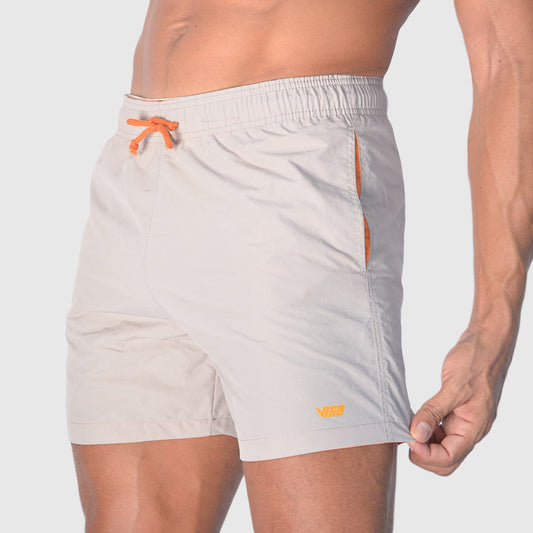 Viga Gray Solid Swim-Short