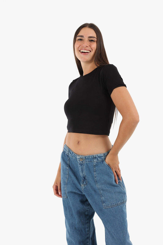 Carina Viscose Plain Crop Top