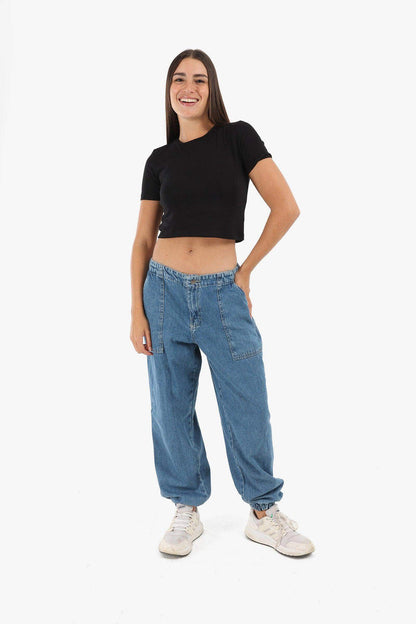 Carina Viscose Plain Crop Top