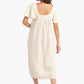 Beige Viscose Square Neck Nightgown