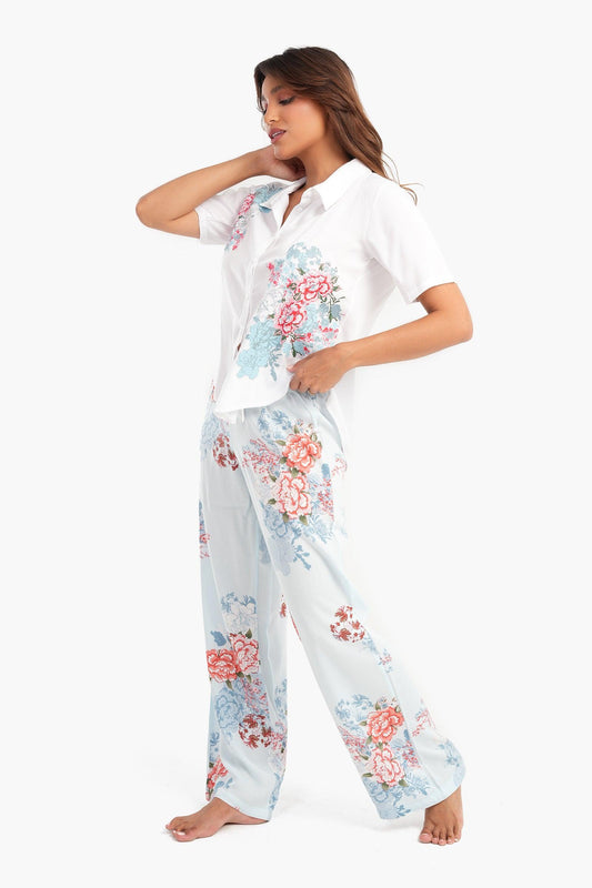 Voile Flowery Pyjama Set