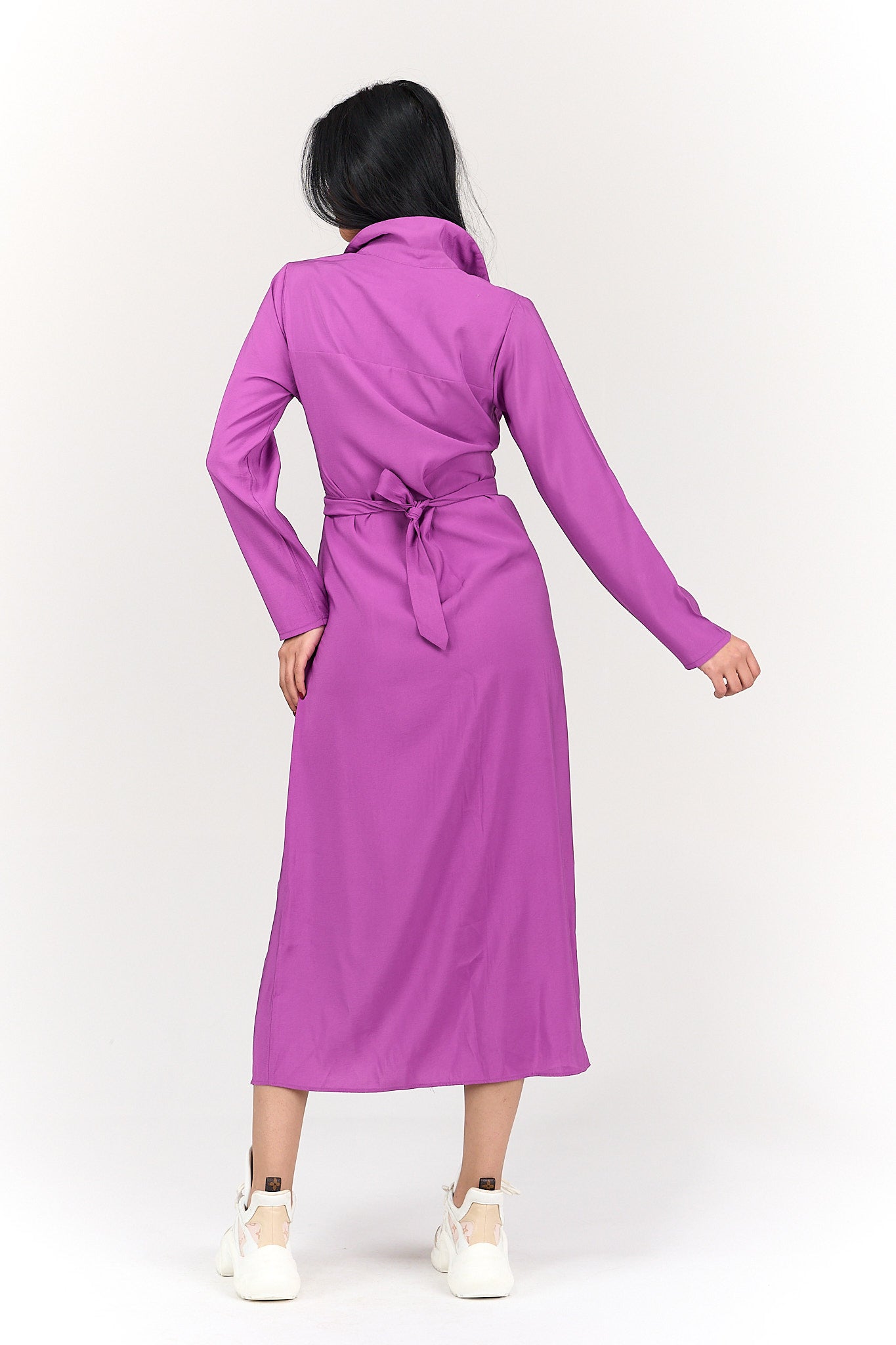 Shirt Dress with Tie Belt