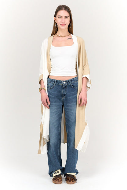 Dual Tone Flowy Kimono