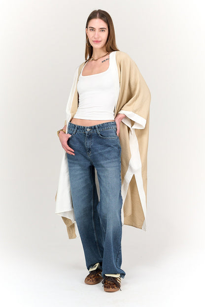 Dual Tone Flowy Kimono