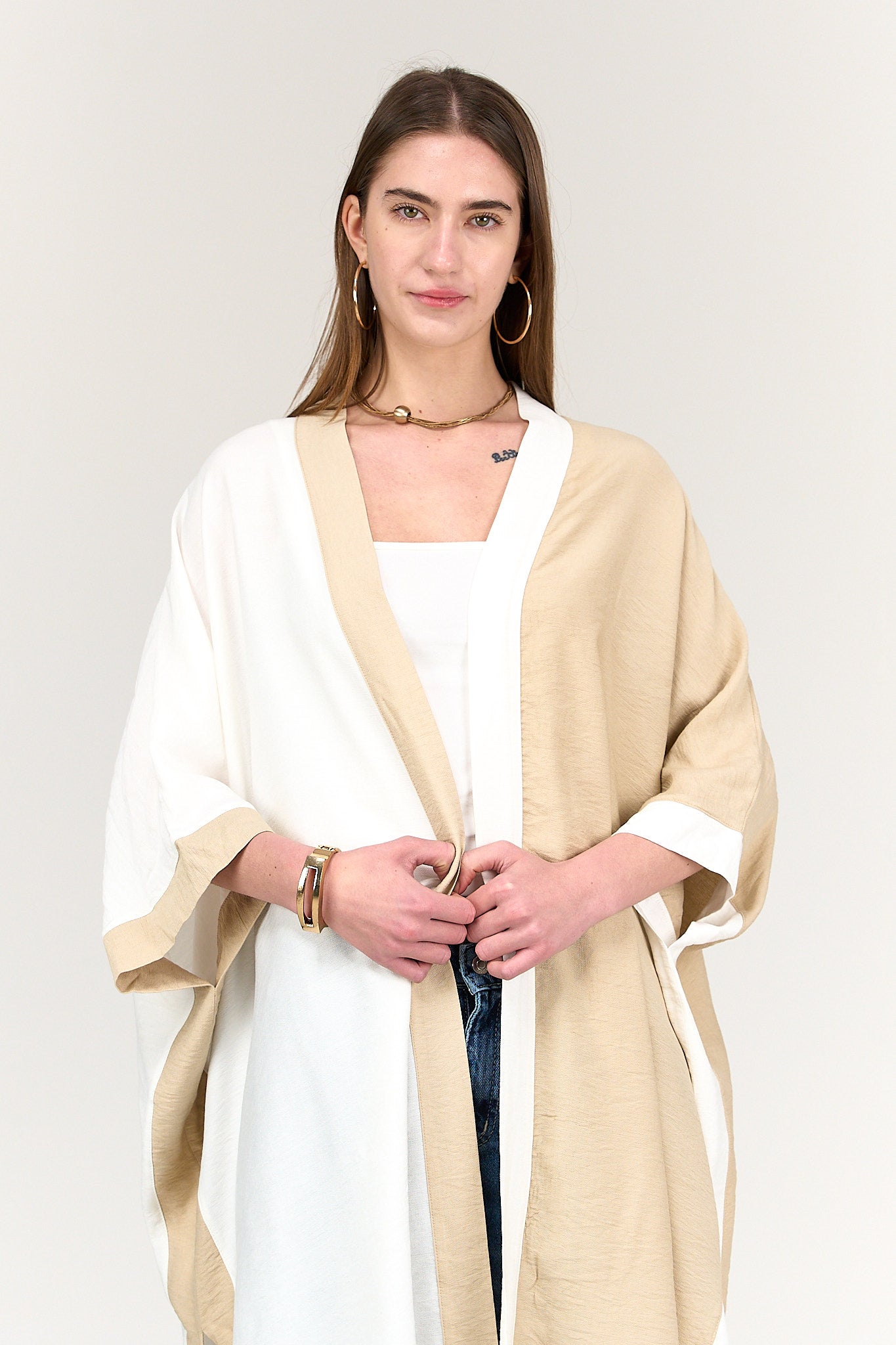 Dual Tone Flowy Kimono