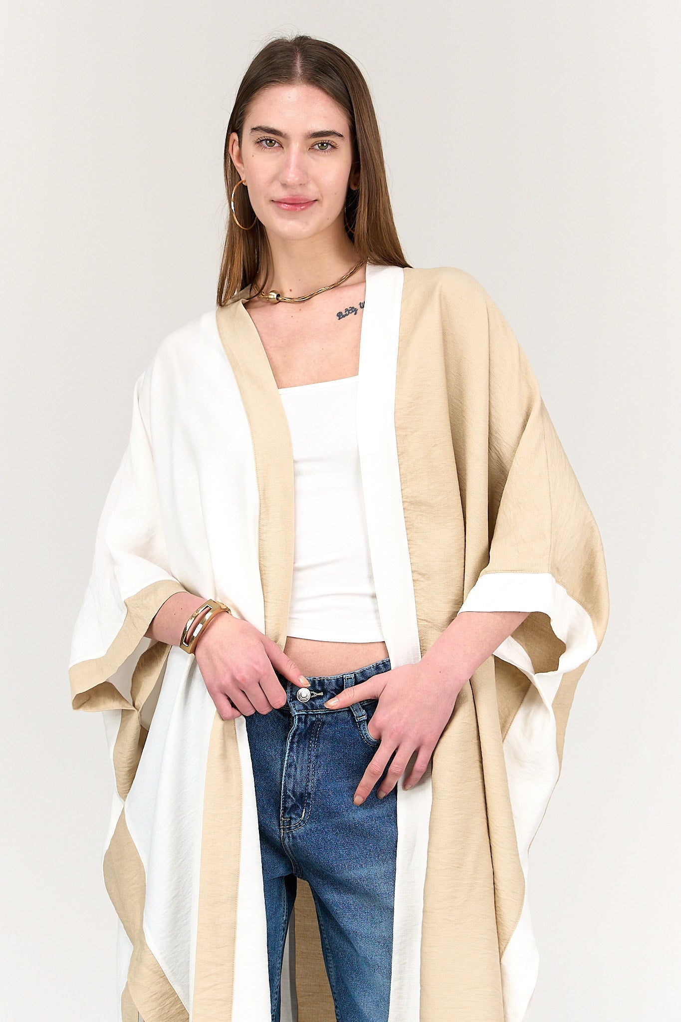 Dual Tone Flowy Kimono