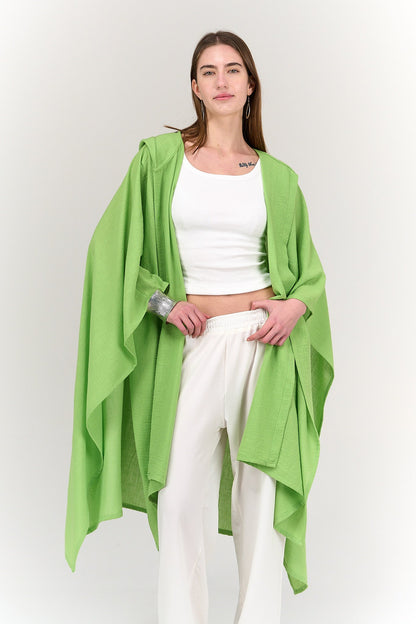 Hooded Asymmetrical Kimono