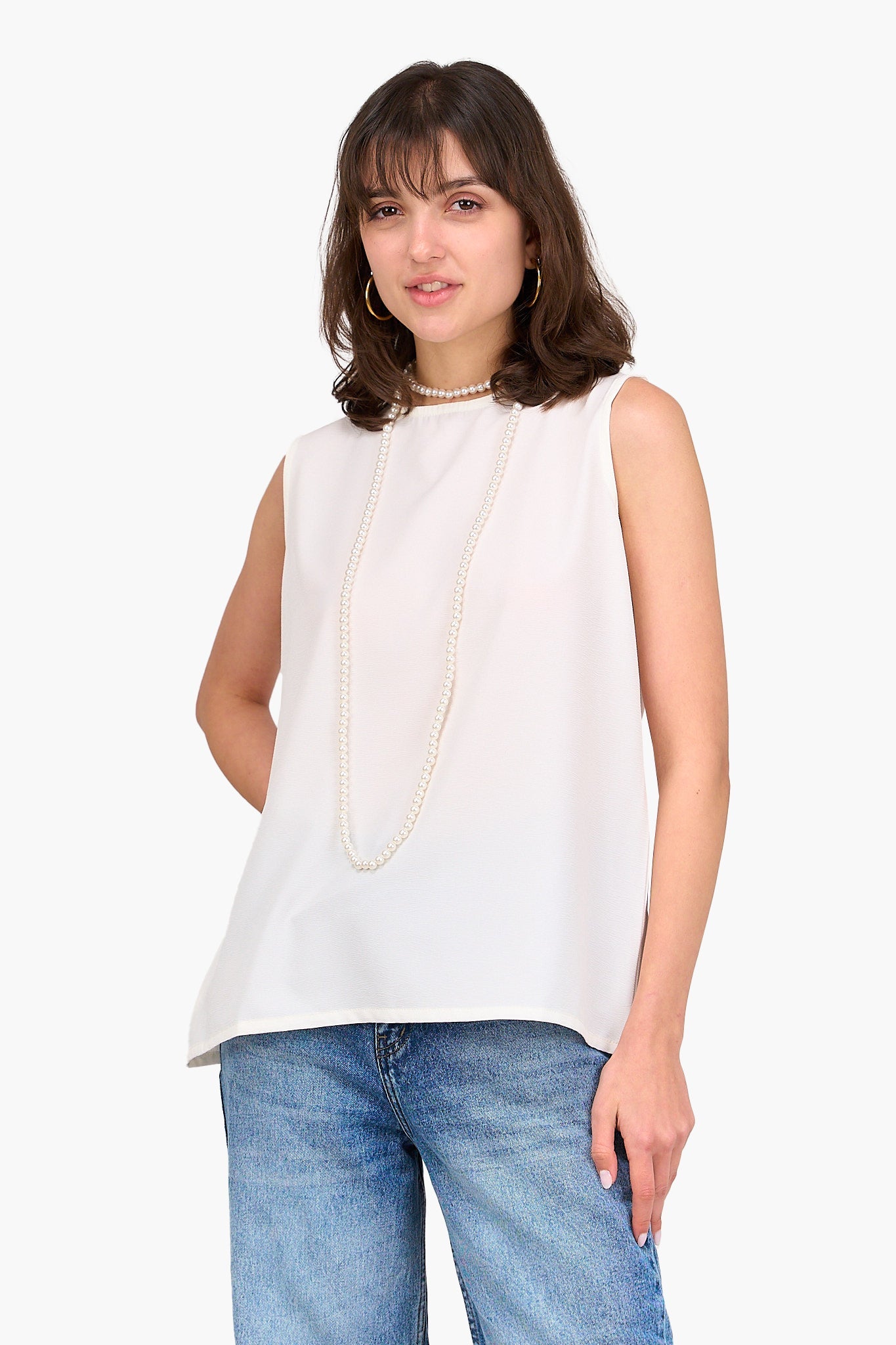 Tencel Sleeveless Blouse