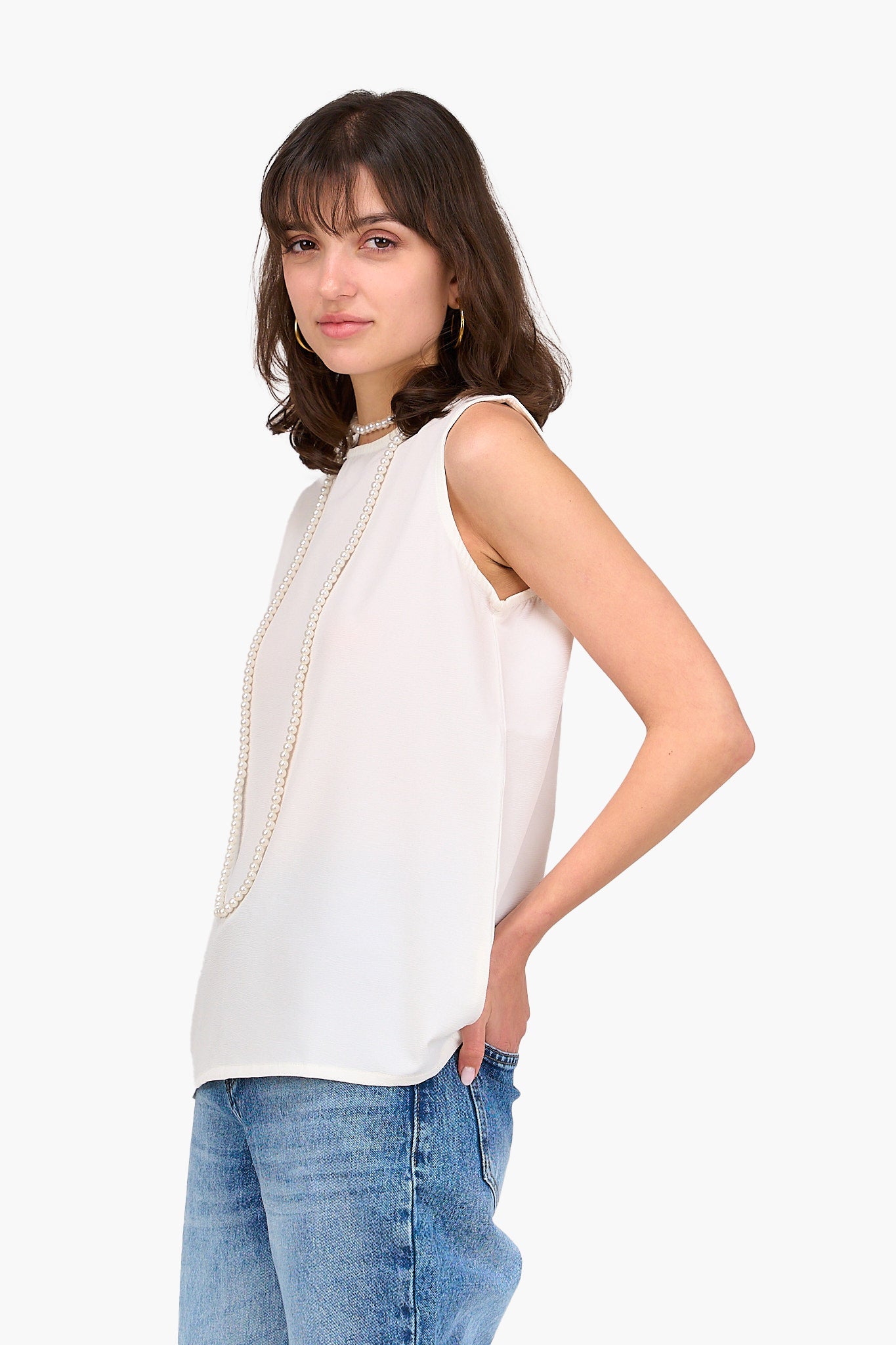 Tencel Sleeveless Blouse