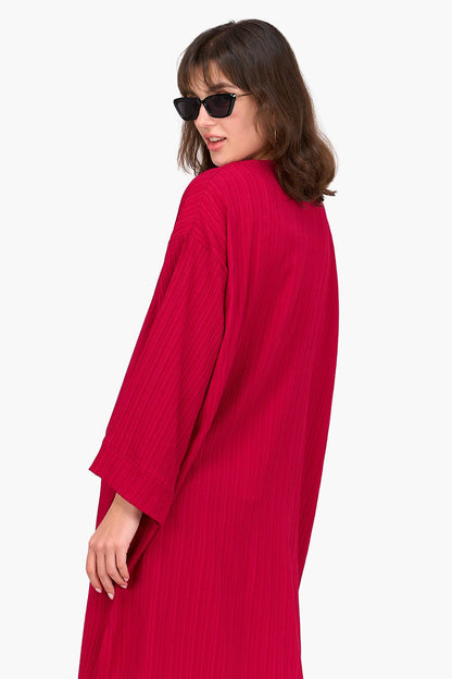 Textured Pattern Midi Kimono